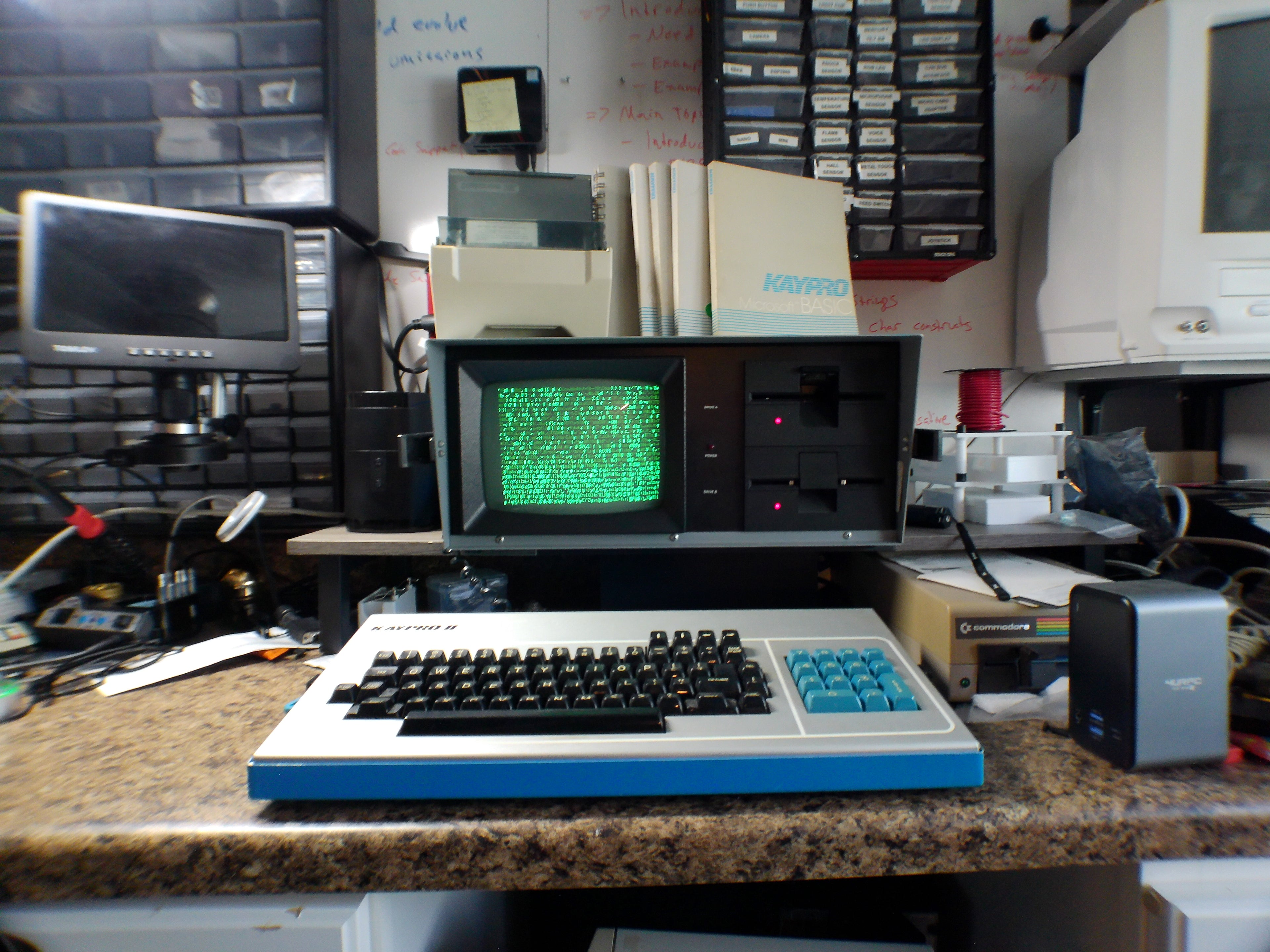 Kaypro II CP/M Luggable Computer – Keyboard, Manuals & Floppy Software Bundle, As-Is