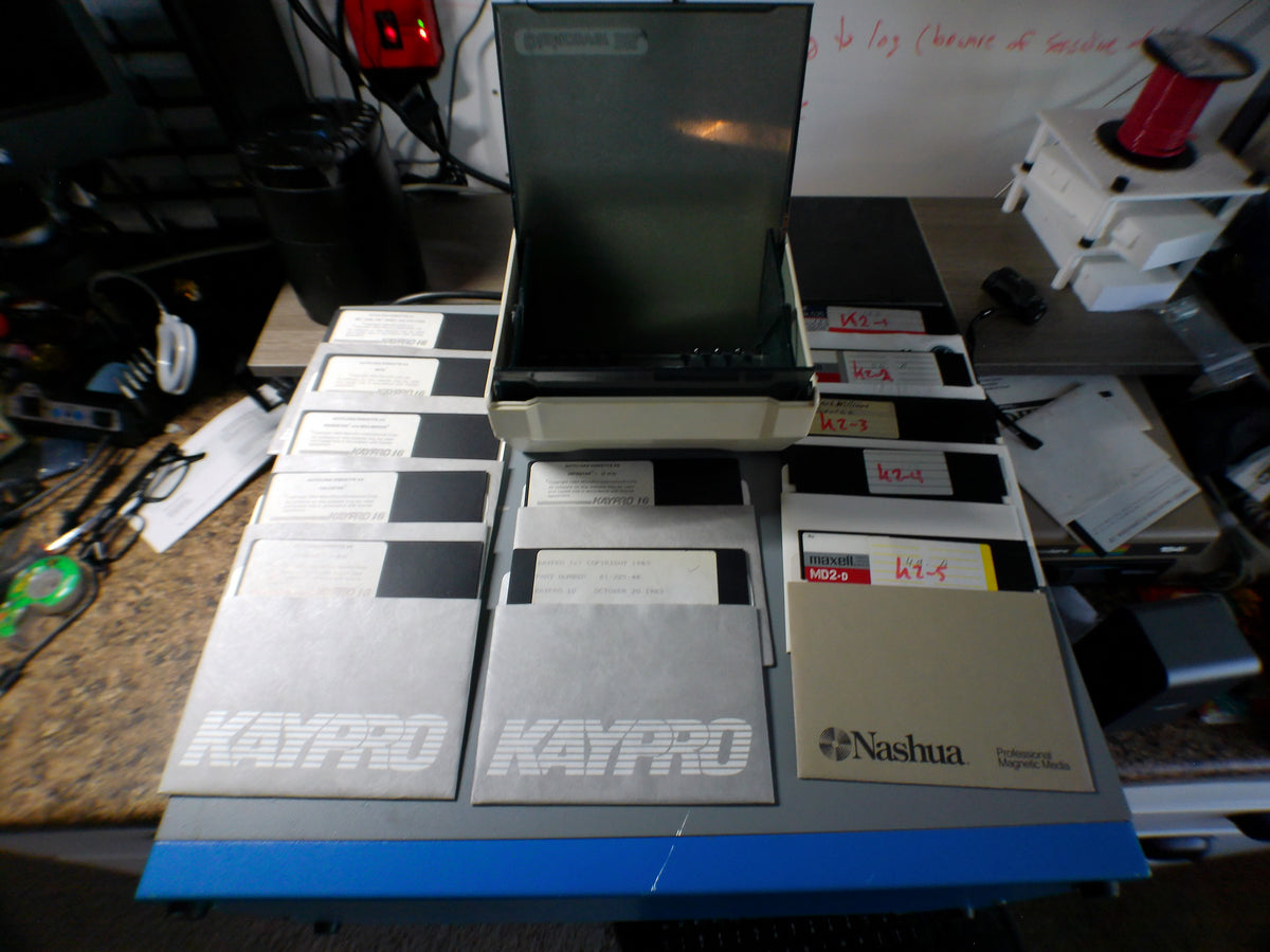 Kaypro II CP/M Luggable Computer – Keyboard, Manuals & Floppy Software Bundle, As-Is