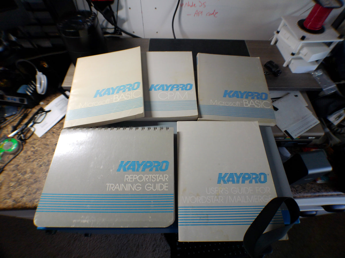 Kaypro II CP/M Luggable Computer – Keyboard, Manuals & Floppy Software Bundle, As-Is
