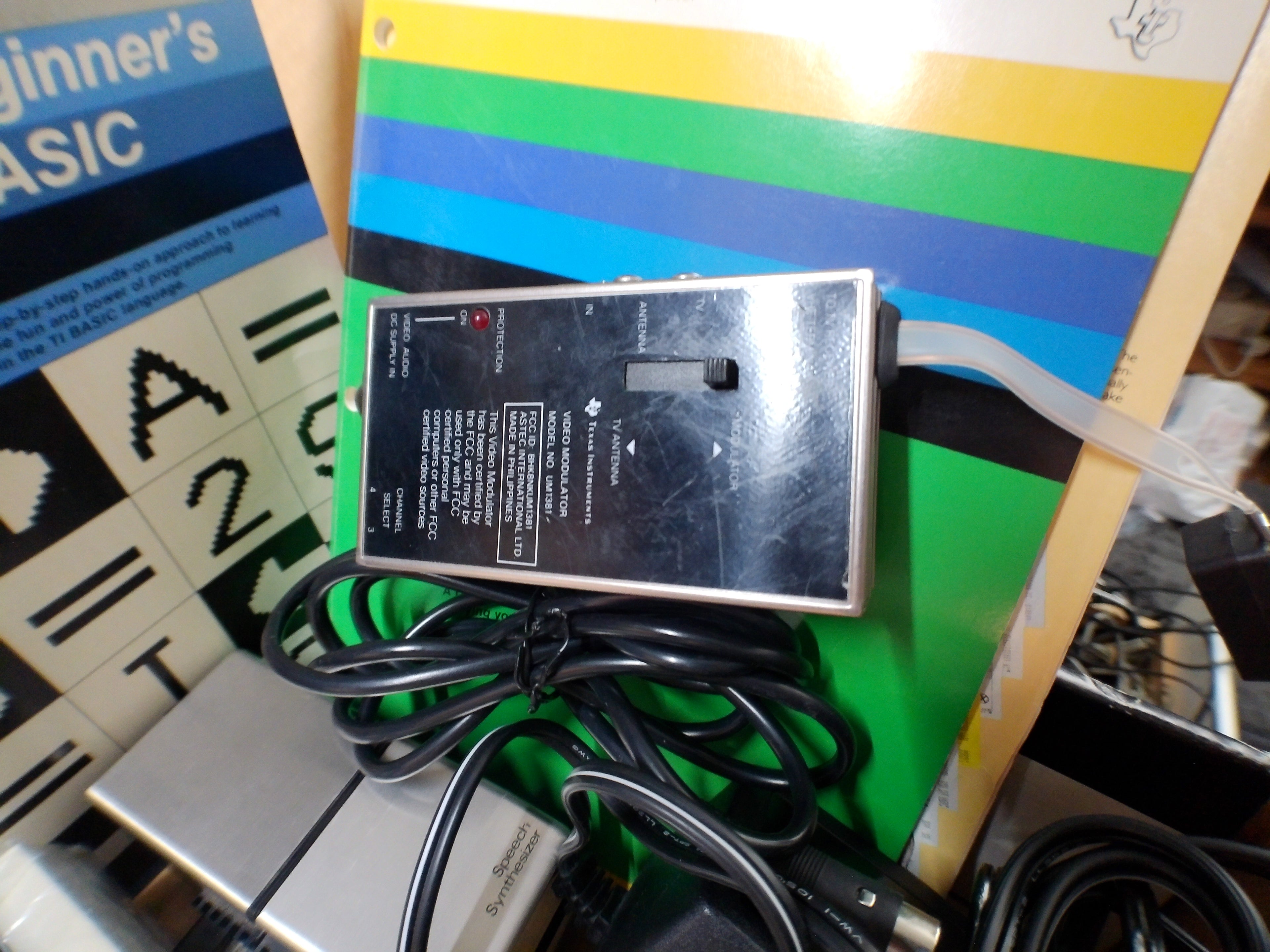 Texas Instruments TI-99/4A Complete Bundle — Boxed Console & Program Recorder, Speech Synthesizer, Sealed Software — Untested (As-Is)