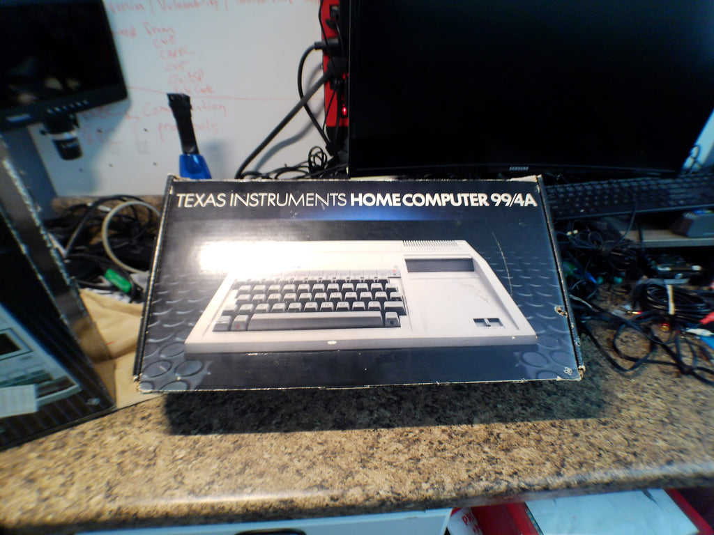 Texas Instruments TI-99/4A Complete Bundle — Boxed Console & Program Recorder, Speech Synthesizer, Sealed Software — Untested (As-Is)