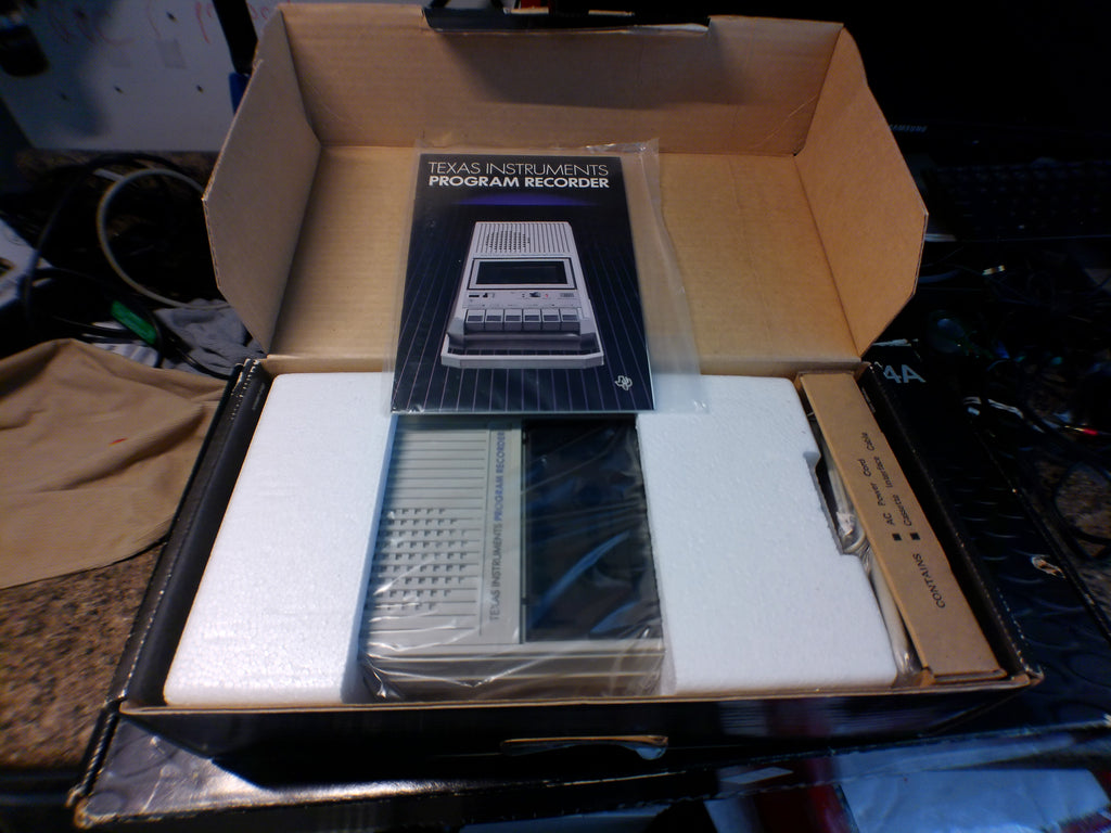 Texas Instruments TI-99/4A Complete Bundle — Boxed Console & Program Recorder, Speech Synthesizer, Sealed Software — Untested (As-Is)