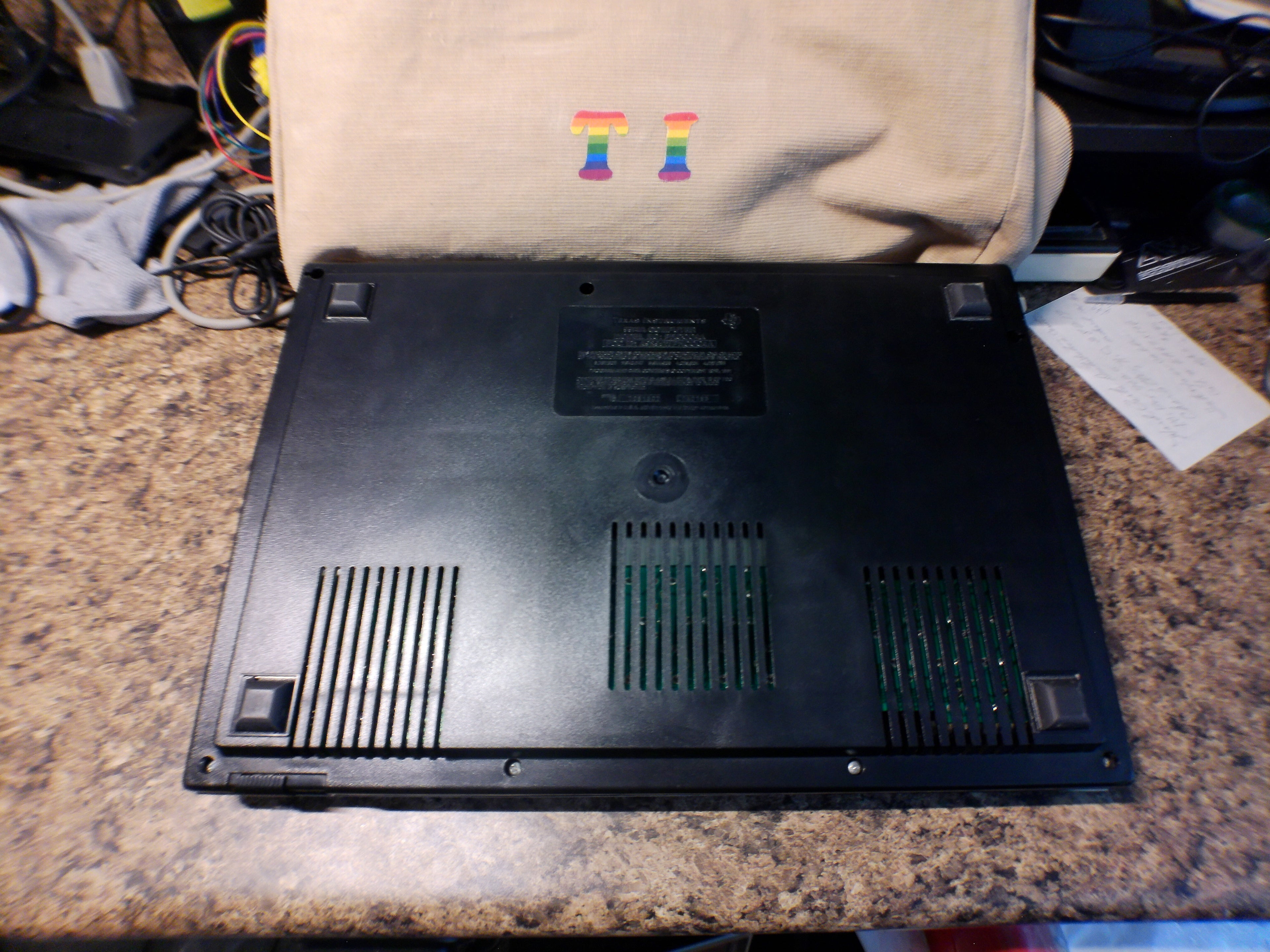 Texas Instruments TI-99/4A Home Computer with Dust Cover, Video Modulator & Joysticks — Untested (As-Is)