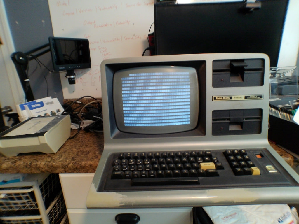 Radio Shack TRS-80 Model III Microcomputer — Powers On, Screen Active (As-Is)