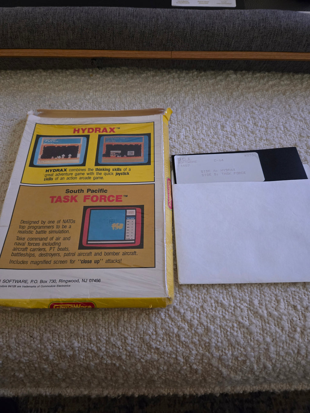 Hydrax / Task Force (GameWare, 2-in-1) — Commodore 64, One Copy Factory Sealed