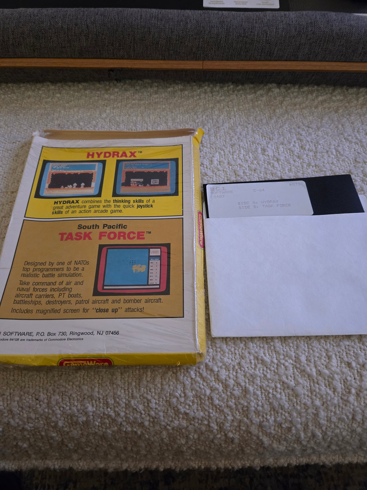 Hydrax / Task Force (GameWare, 2-in-1) — Commodore 64, One Copy Factory Sealed