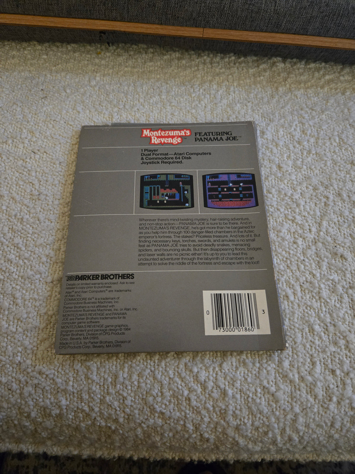 Montezuma's Revenge featuring Panama Joe (Parker Brothers) — Commodore 64 Disk, Untested