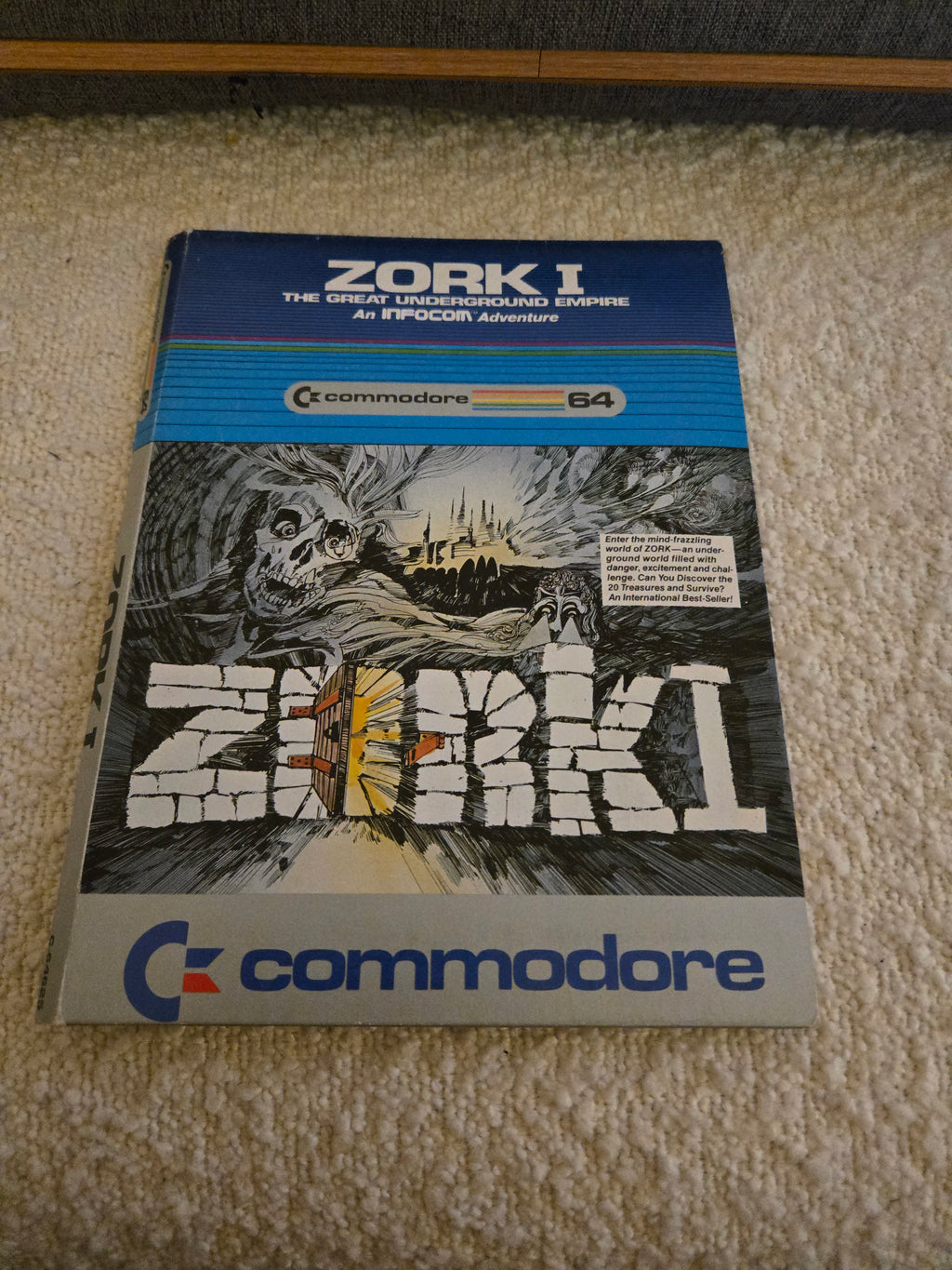Zork I: The Great Underground Empire (Infocom) — Commodore 64 Disk, Excellent Box, Untested