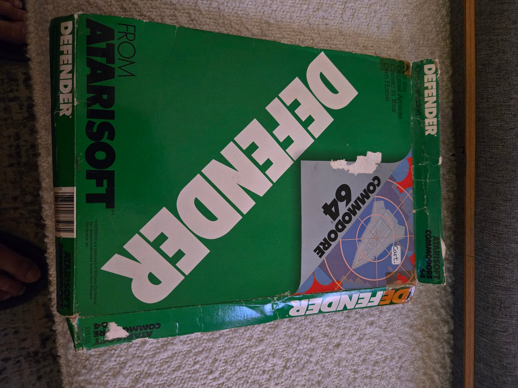 Defender (Atarisoft) — Commodore 64 Cartridge, Box Damaged, Untested