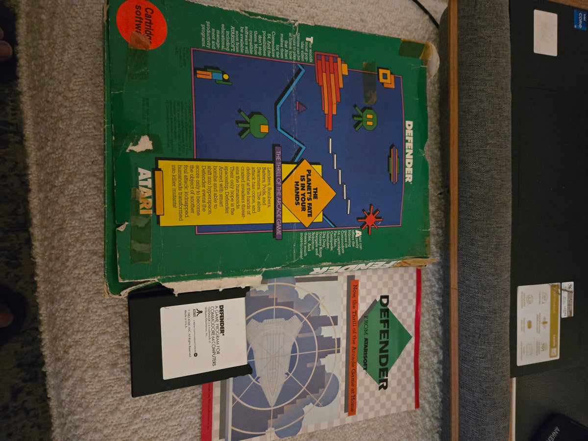 Defender (Atarisoft) — Commodore 64 Cartridge, Box Damaged, Untested