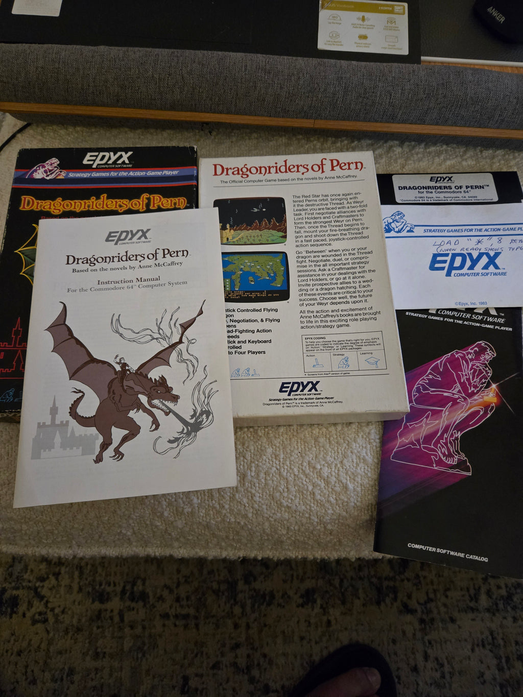 Dragonriders of Pern (Epyx) — Commodore 64 Disk, Untested