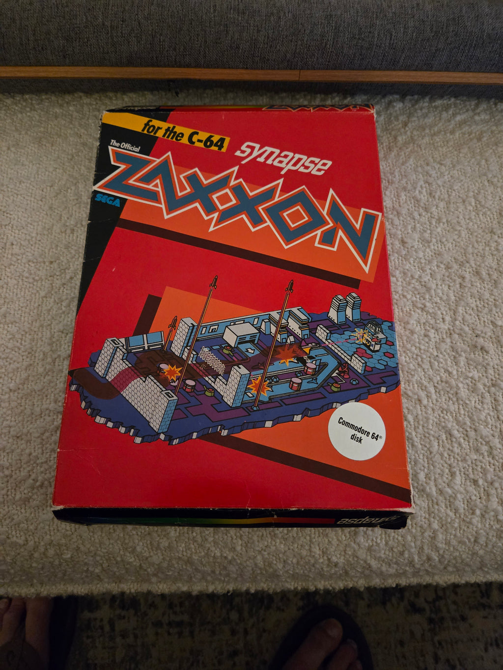 Zaxxon (Synapse Software) — Commodore 64 Disk, Untested