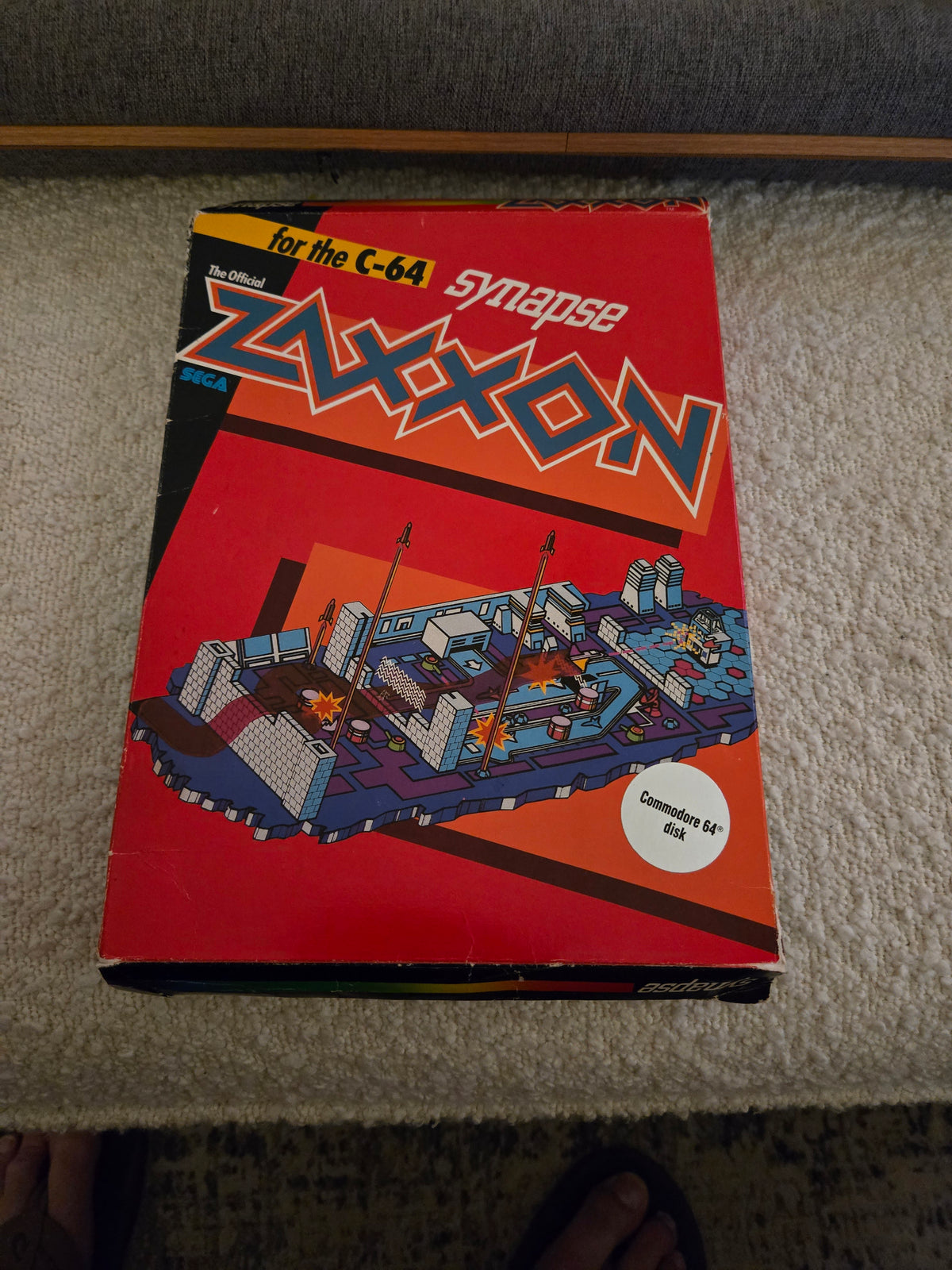 Zaxxon (Synapse Software) — Commodore 64 Disk, Untested