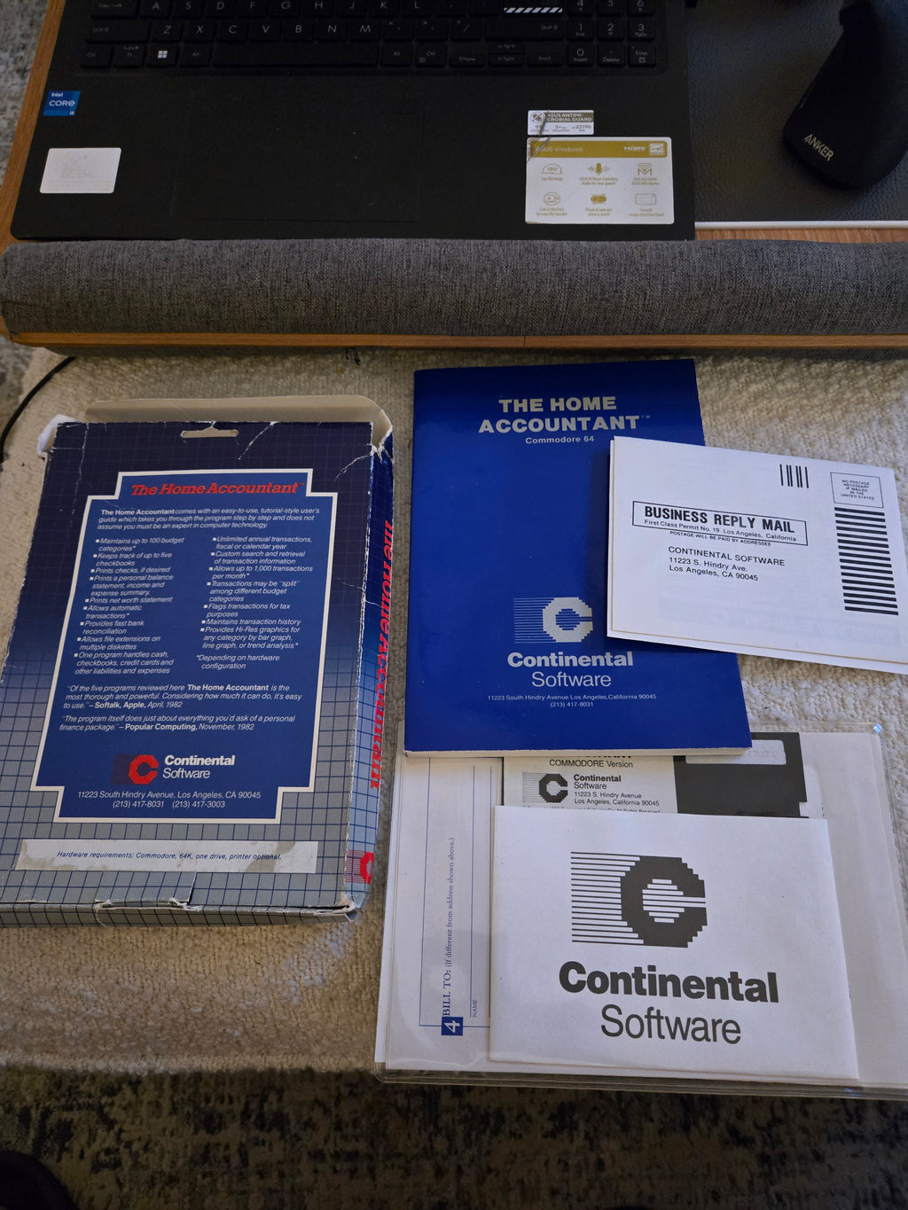 The Home Accountant (Continental Software) — Commodore 64 Disk, Untested