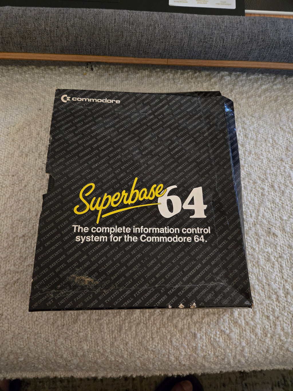 Superbase 64 (Precision Software) — Commodore 64 Database, 2 Disks + Full Manual, Untested