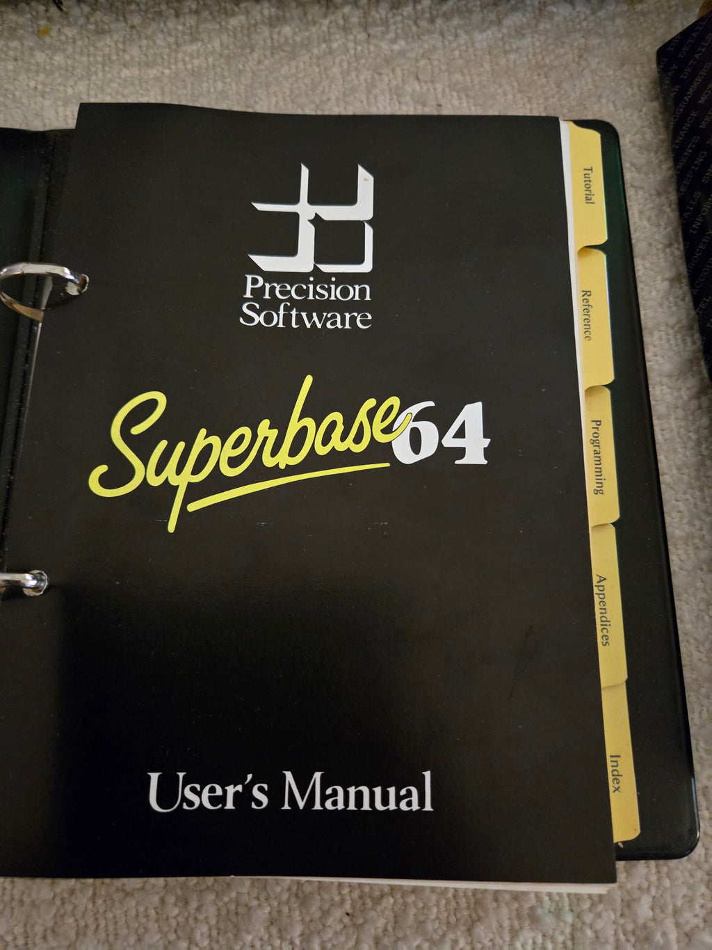 Superbase 64 (Precision Software) — Commodore 64 Database, 2 Disks + Full Manual, Untested