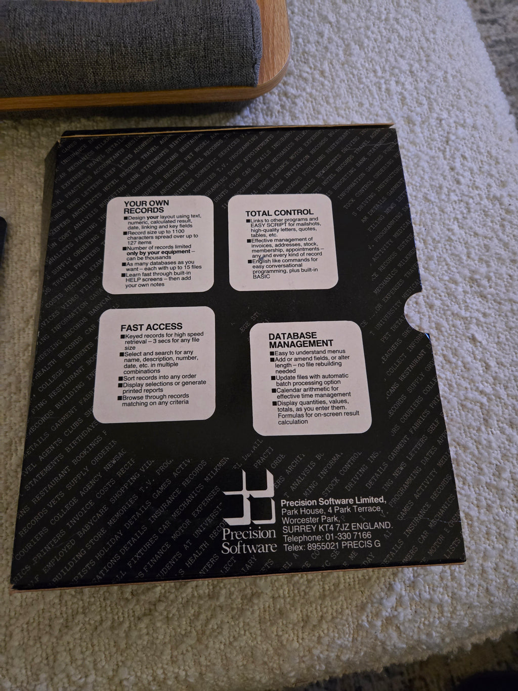 Superbase 64 (Precision Software) — Commodore 64 Database, 2 Disks + Full Manual, Untested